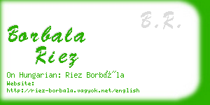 borbala riez business card